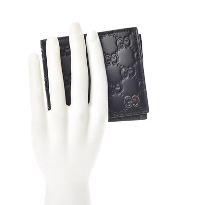 Gucci Guccissima Signature Dorian Bi-Fold Wallet Black 2 of 8