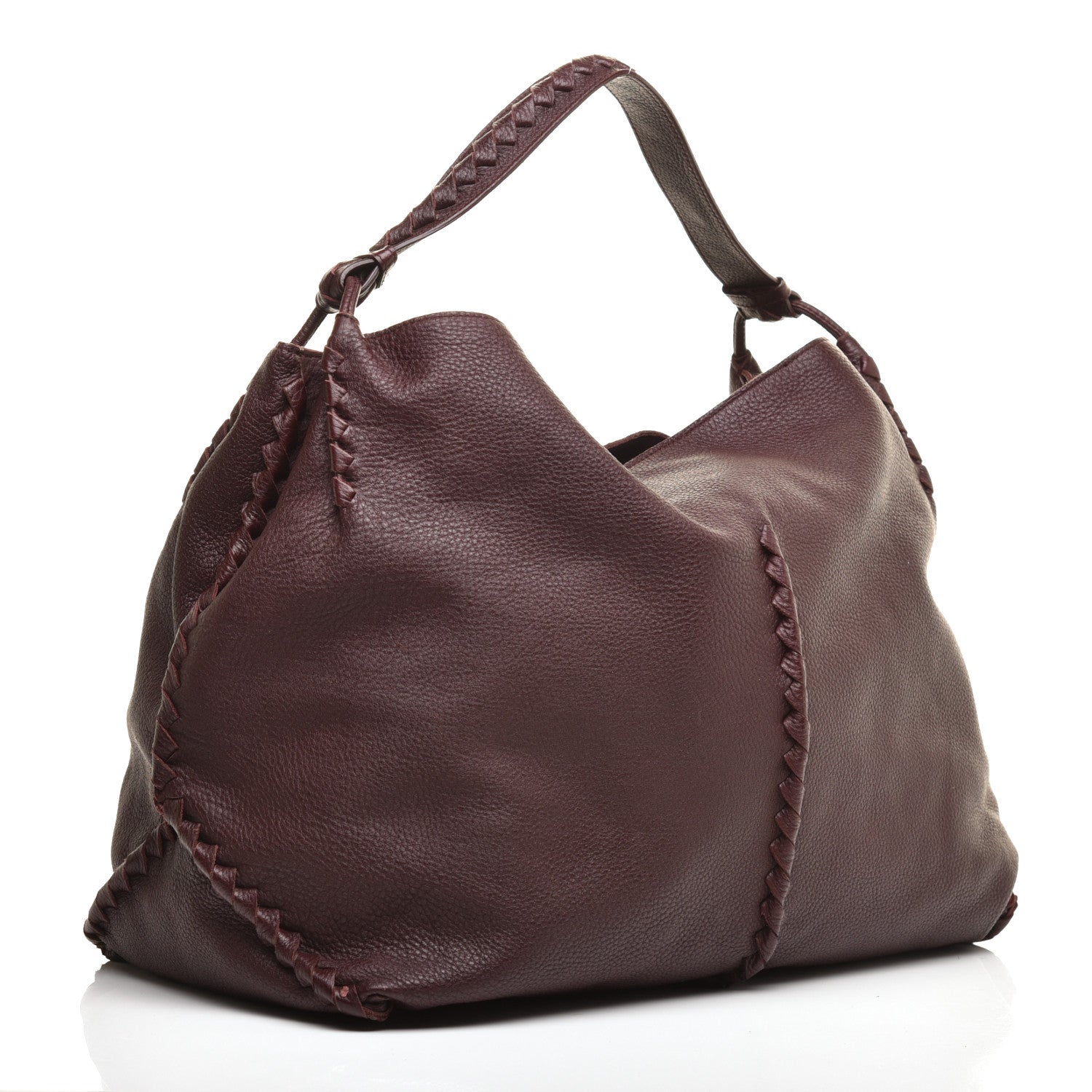 Bottega Veneta Washed Cervo Deerskin Large Hobo Burgundy 3 of 9