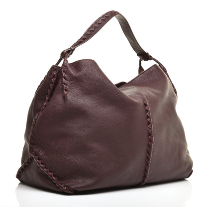 Bottega Veneta Washed Cervo Deerskin Large Hobo Burgundy 3 of 9