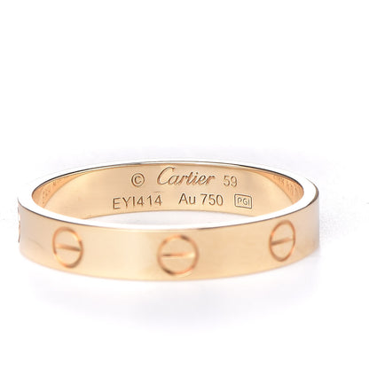 Cartier 18K Yellow Gold 3.5mm LOVE Wedding Band Ring 59 8.75 4 of 5