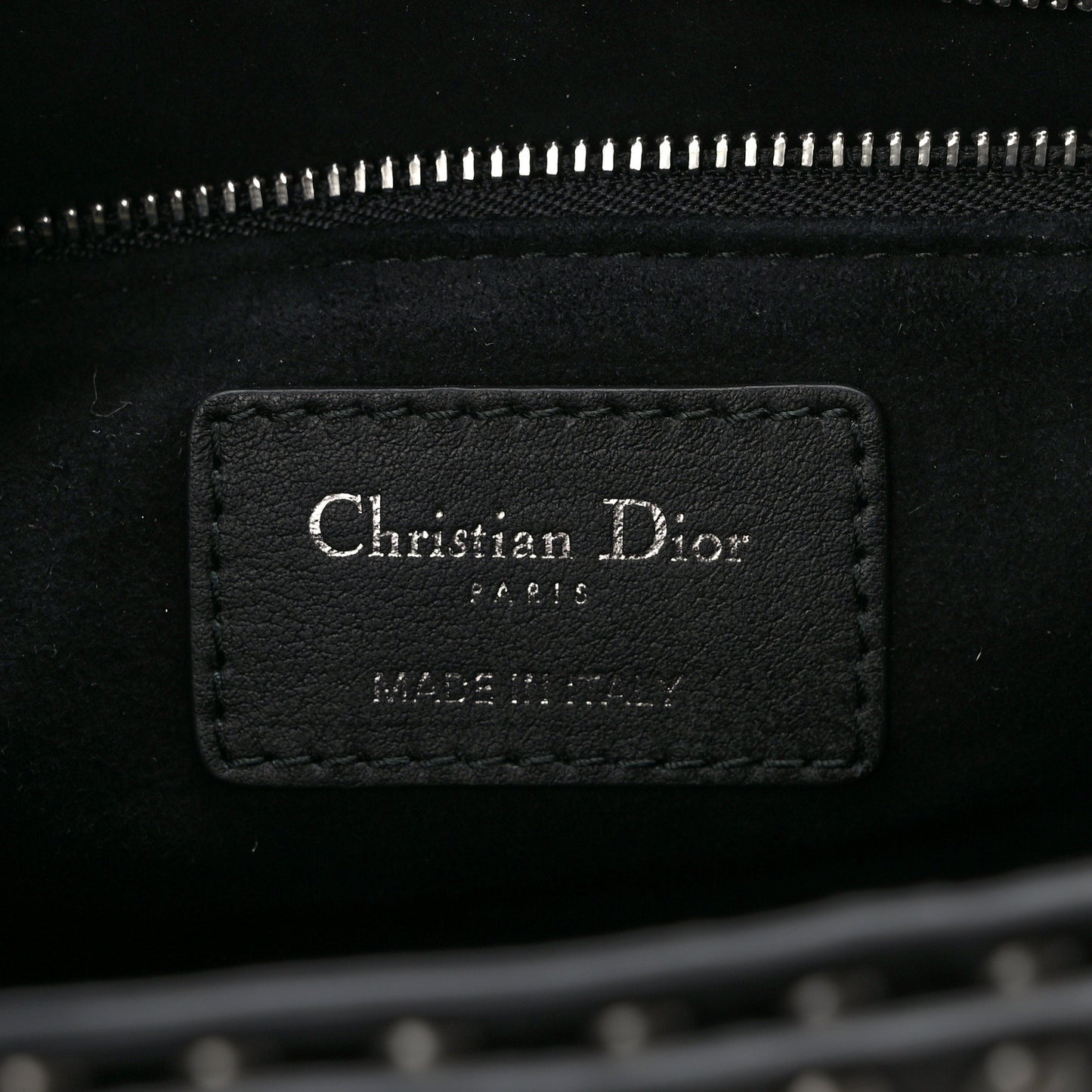 Calfskin Studded Dio(r)evolution Flap Bag Black