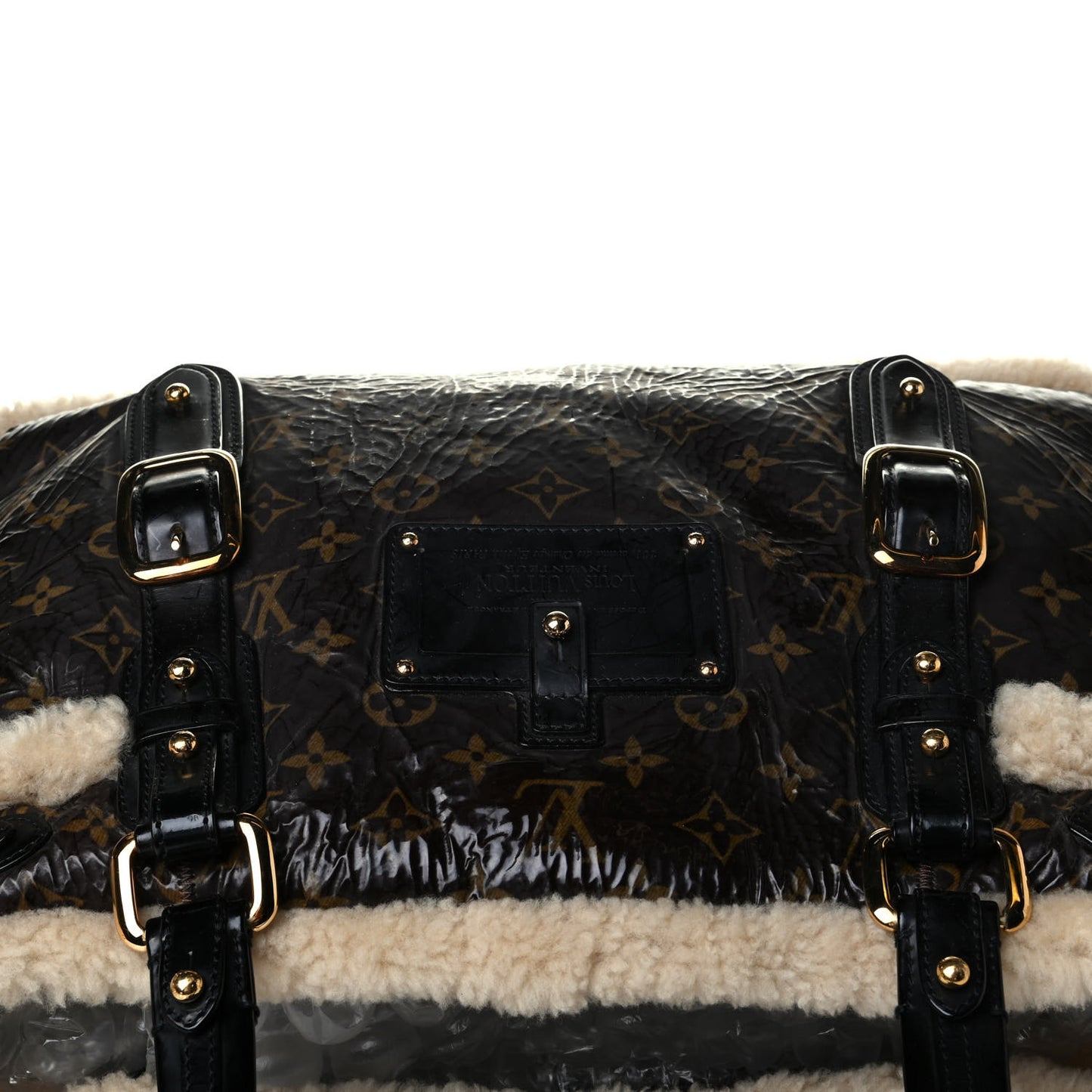Patent Monogram Shearling Sac Thunder