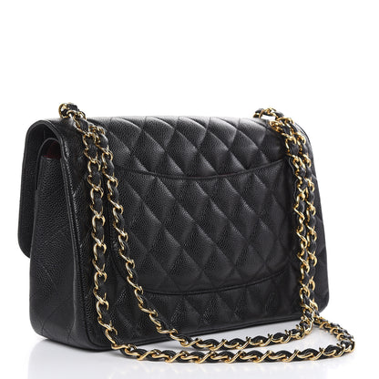 Chanel Caviar Quilted Jumbo Double Flap Black 3 of 10