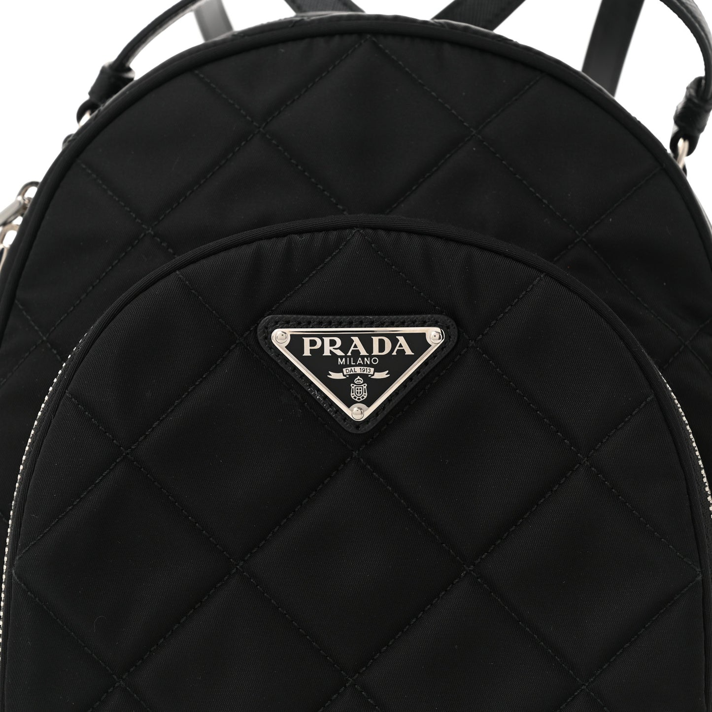 Nylon Tessuto Impuntu Quilted Backpack Black