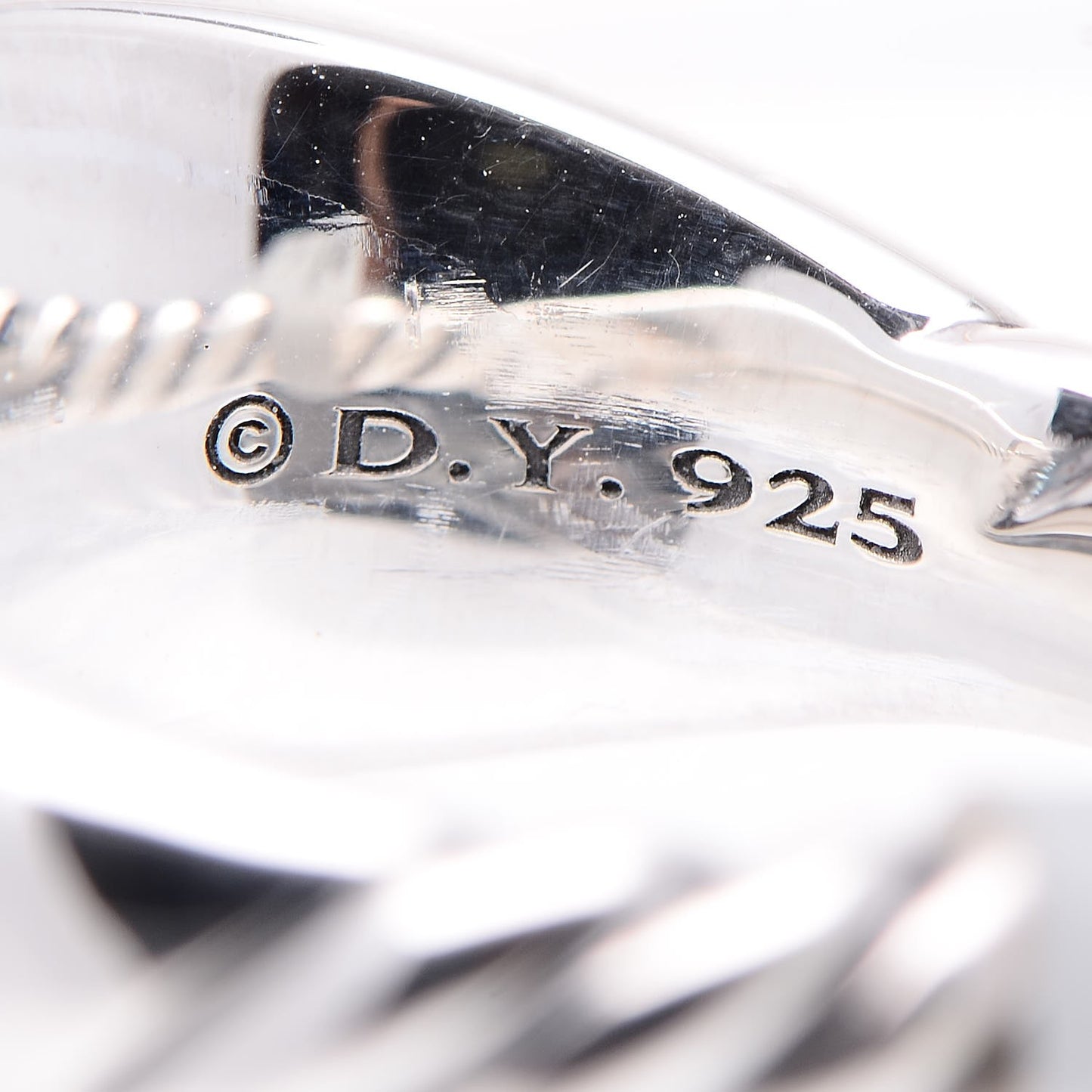 Sterling Silver Diamond 11mm Pure Form Ring 52 6