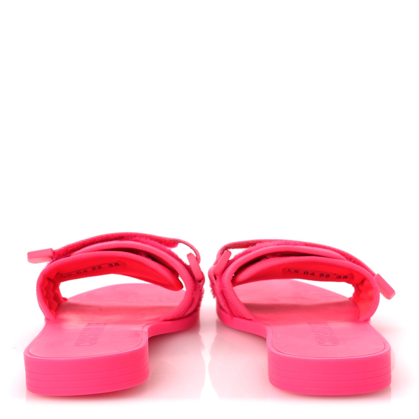Technical Stretch Fabric Camouflage Dio(r)evolution Slide Sandals 38 Fuchsia Fluo