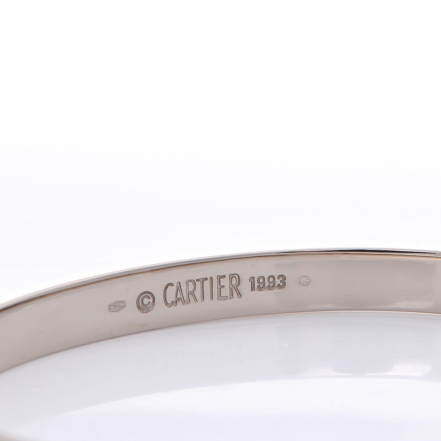Cartier 18K White Gold LOVE Bracelet 19 7 of 8