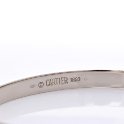 Cartier 18K White Gold LOVE Bracelet 19 7 of 8