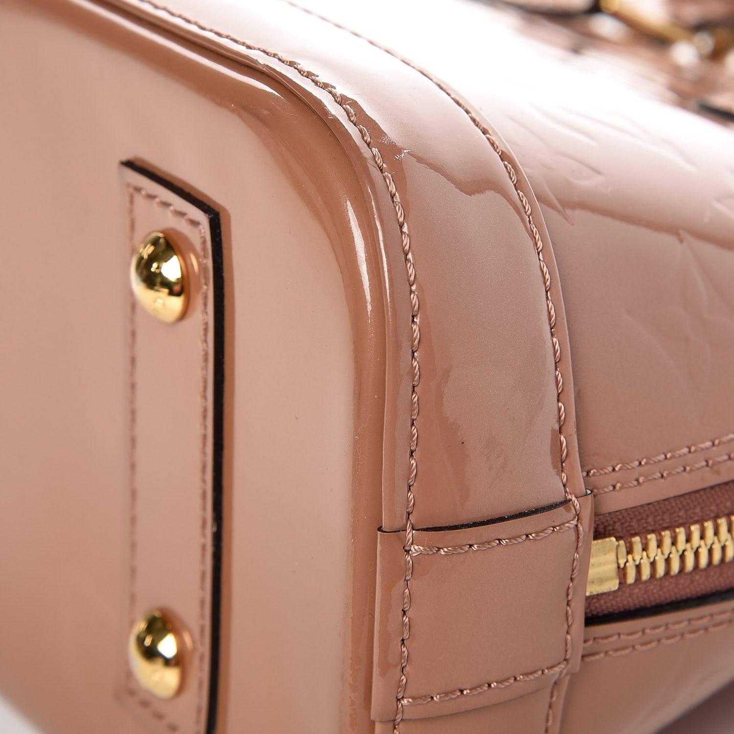 Louis Vuitton Vernis Alma BB Rose Velours 9 of 11