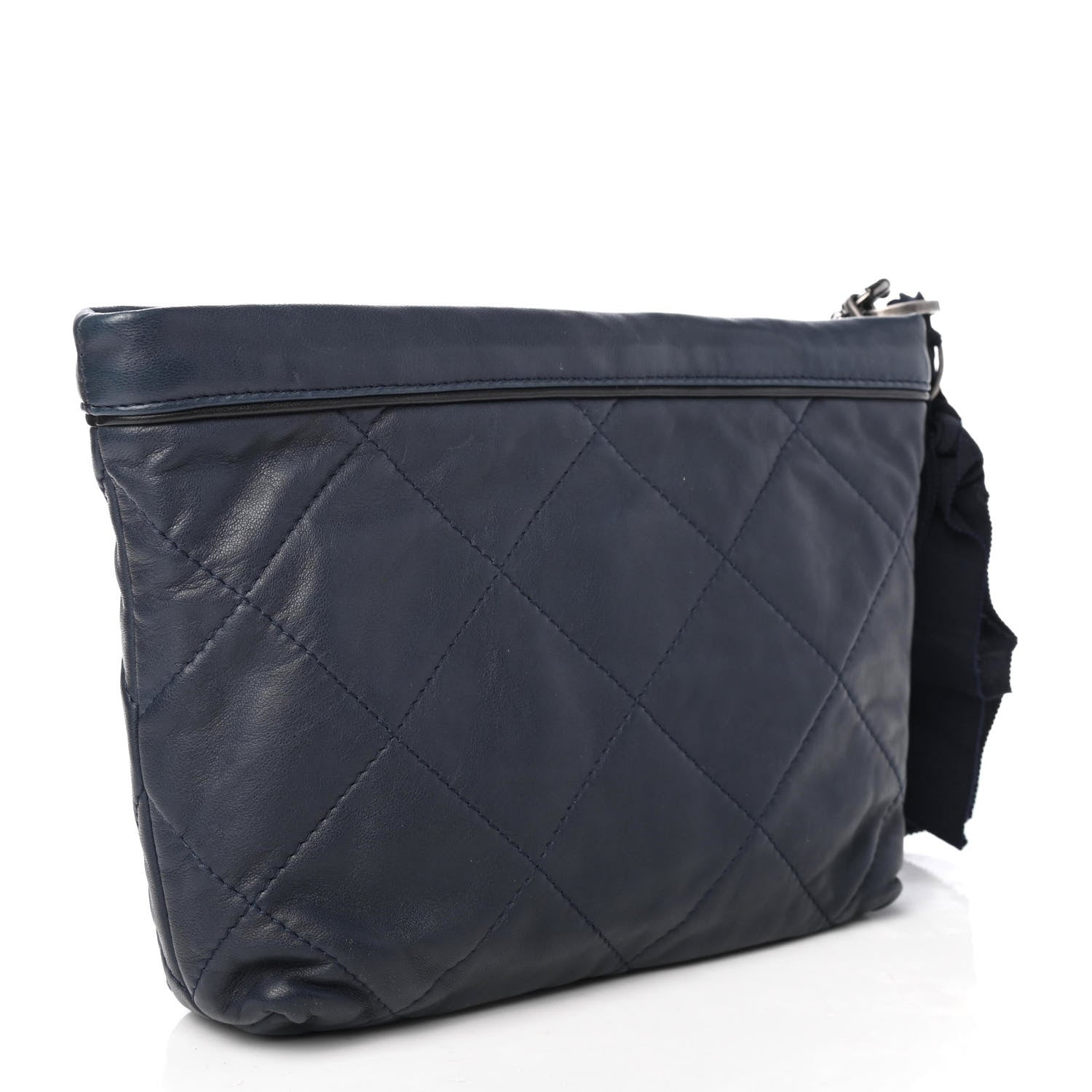 Lanvin Washed Lambskin Amalia Pouch Navy 2 of 4