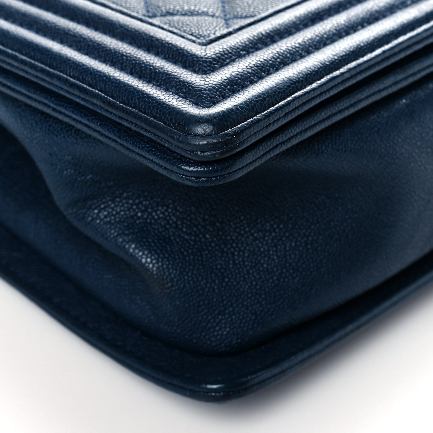 Chanel Caviar Quilted Medium Boy Flap Navy 9 of 10