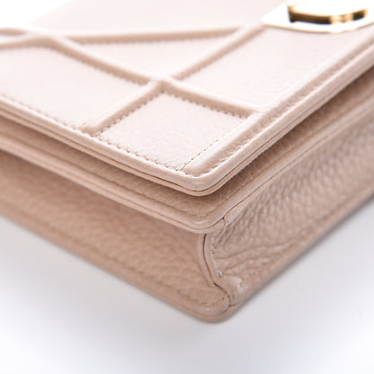 Christian Dior Grained Calfskin Diorama Wallet on Chain Pouch Nude 12 of 17