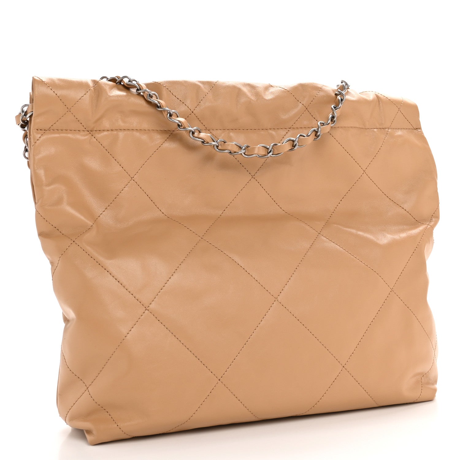 Chanel Shiny Calfskin Quilted Small Chanel 22 Beige 4 of 12