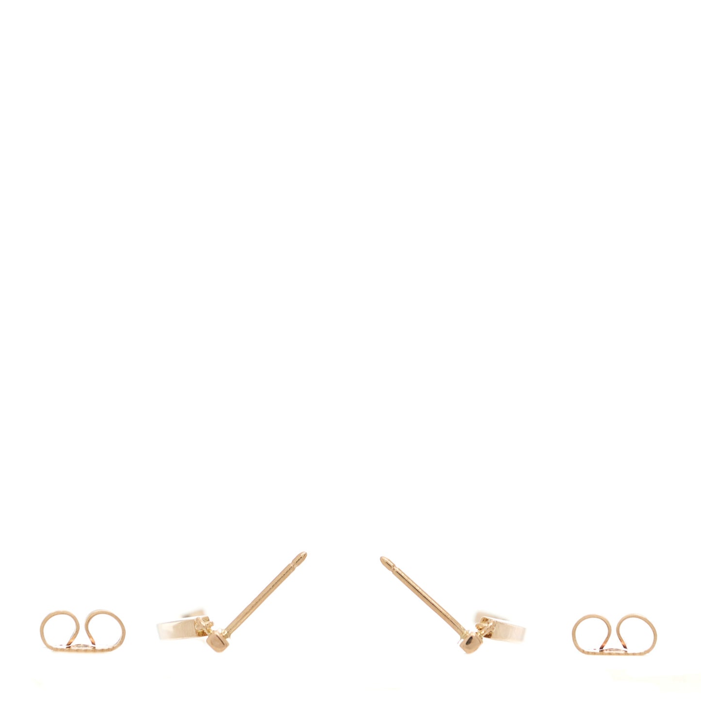 18K Rose Gold T Bar Earrings