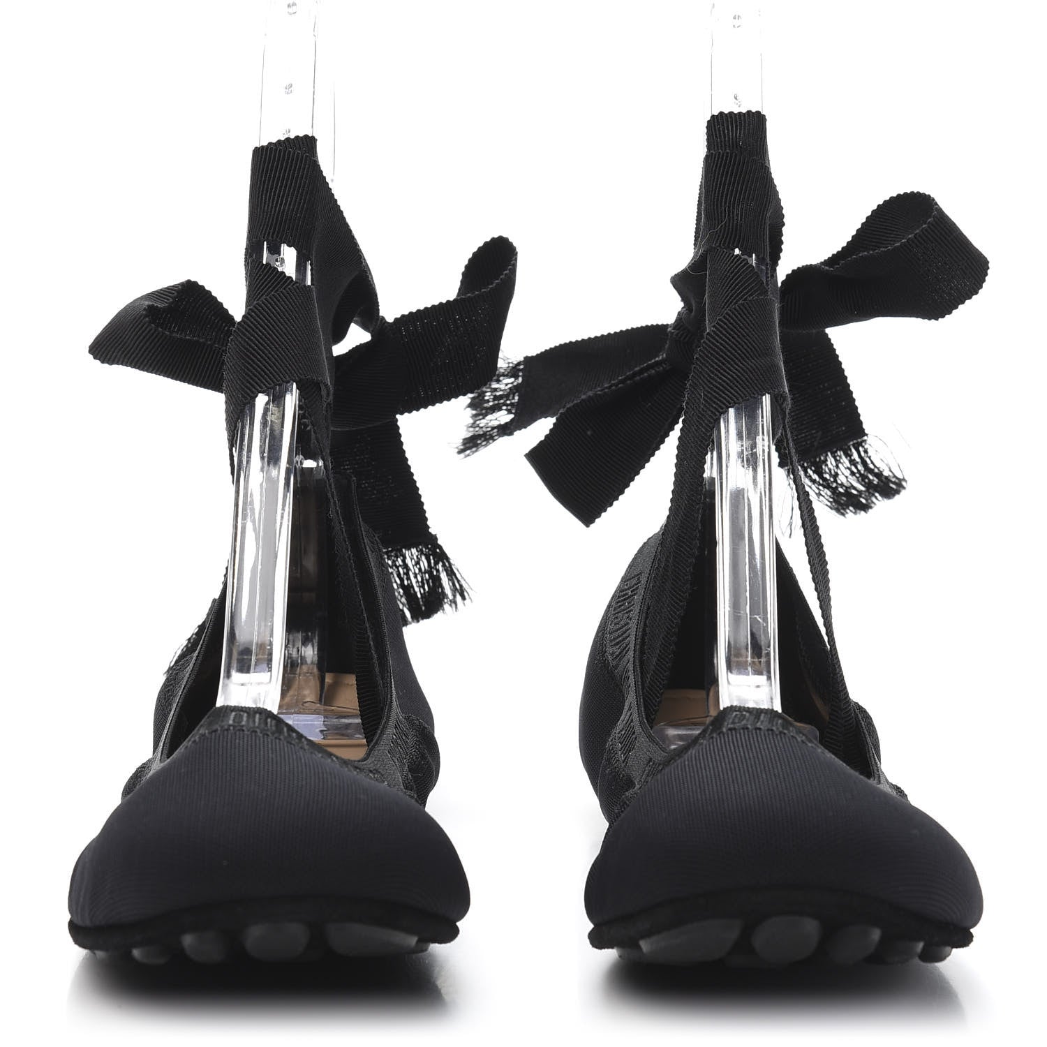 Christian Dior Micro Resille Academy Lace-Up Ballerina Flats 38 Black 2 of 9