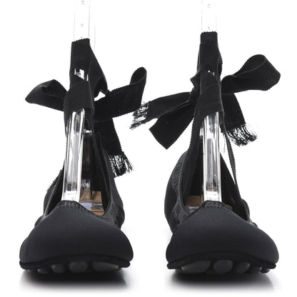 Christian Dior Micro Resille Academy Lace-Up Ballerina Flats 38 Black 2 of 9