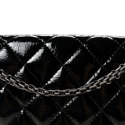 Chanel Distressed Patent Quilted 2.55 Reissue 227 Flap Black 8 of 10