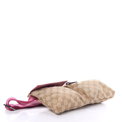 Gucci GG Monogram Web Double Pocket Belt Bag Pink 4 of 10