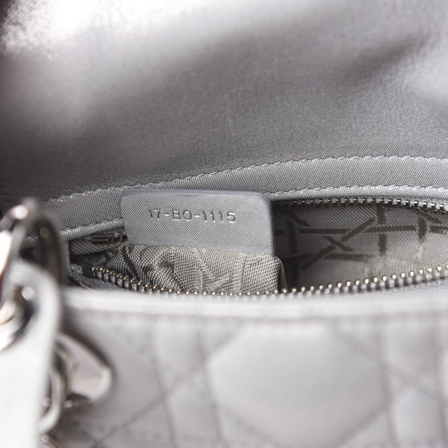 Lambskin Cannage Mini Lady Dior Grey