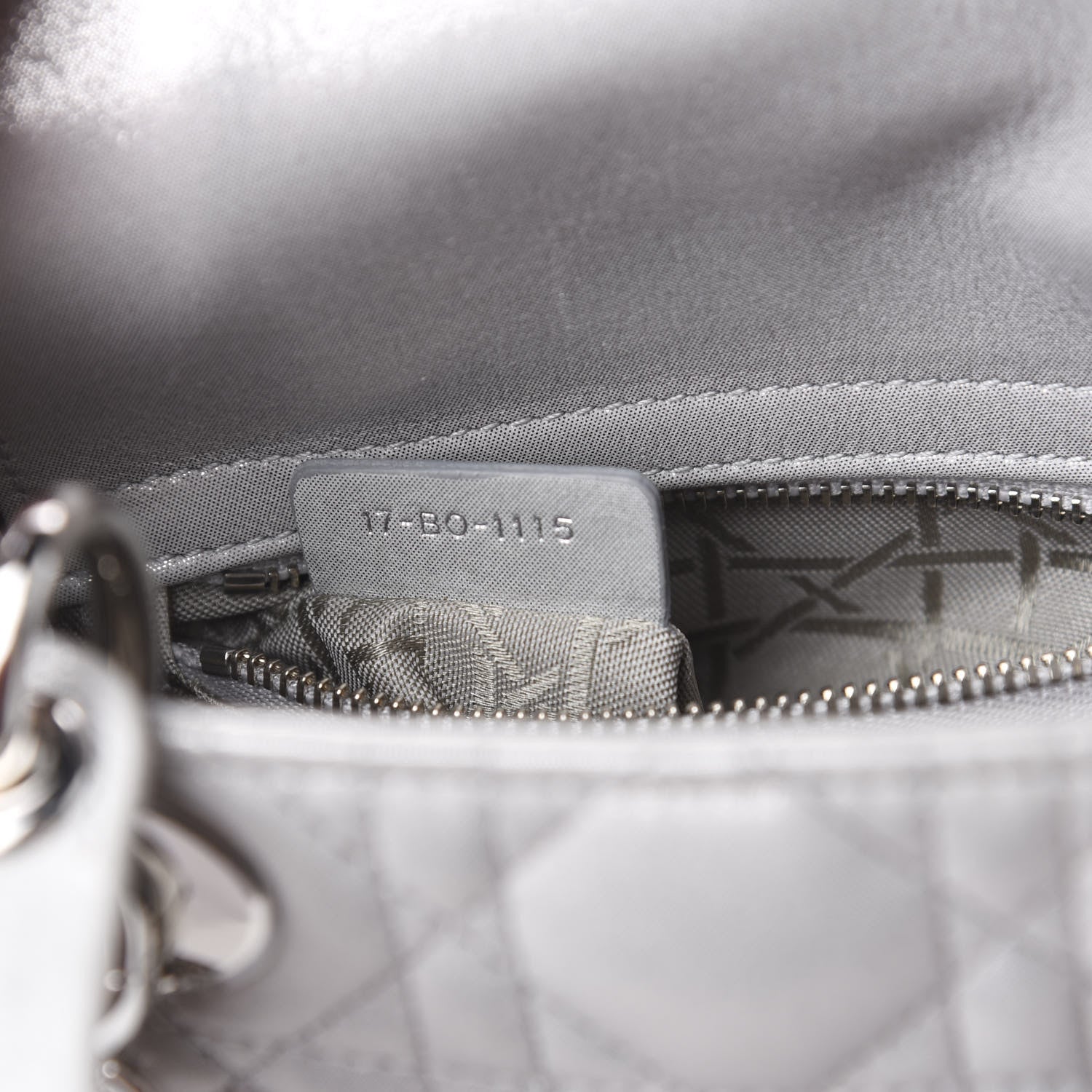 Christian Dior Lambskin Cannage Mini Lady Dior Grey 8 of 12