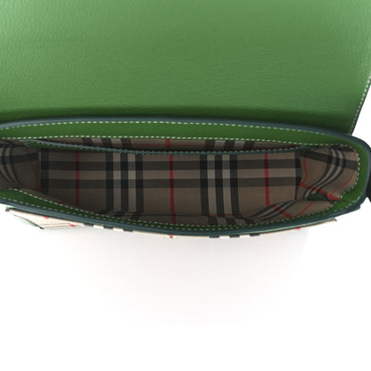 Burberry Grainy Calfskin Vintage Check Note Crossbody Bag Ivy Green 5 of 11