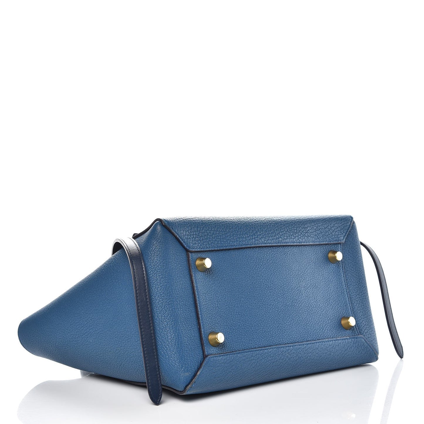 Goatskin Smooth Calfskin Mini Belt Bag Sea Blue
