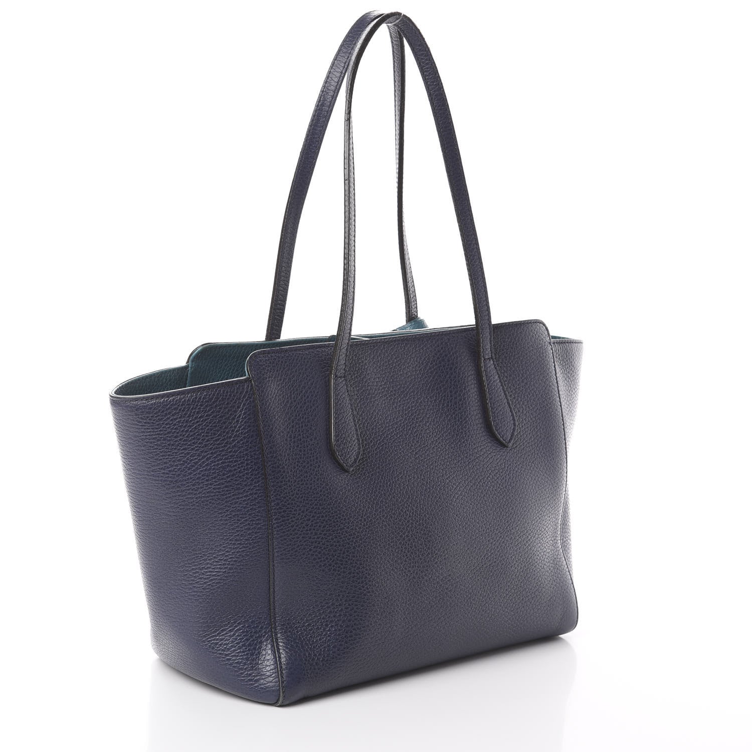 Gucci Dollar Calfskin Small Swing Tote Classic Marine Deep Cobalt 2 of 7
