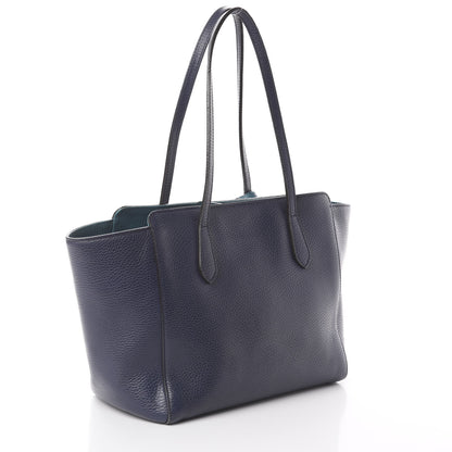 Gucci Dollar Calfskin Small Swing Tote Classic Marine Deep Cobalt 2 of 7