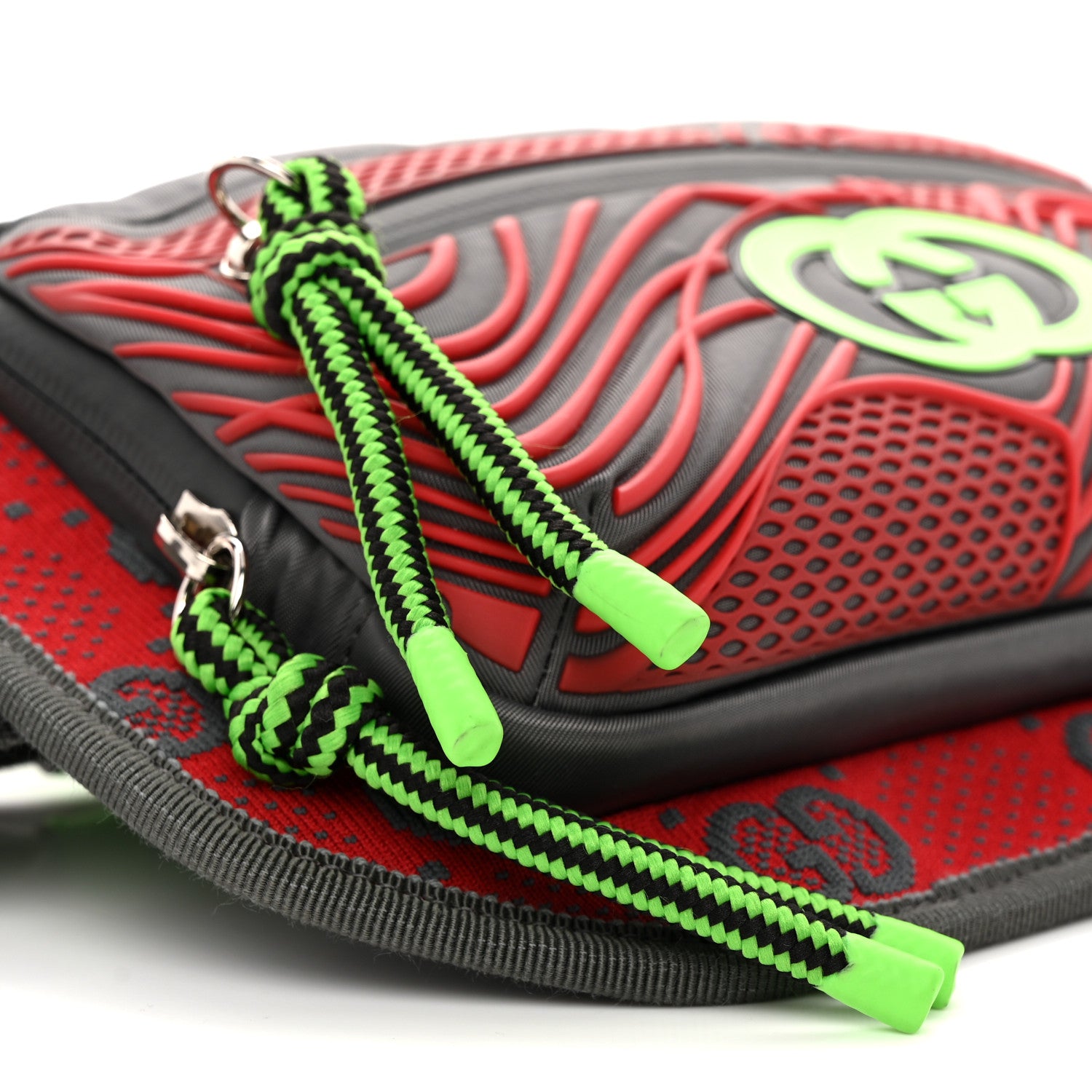 Gucci Jersey GG Monogram All Over Sporty Belt Bag Green Grey Multicolor 9 of 10