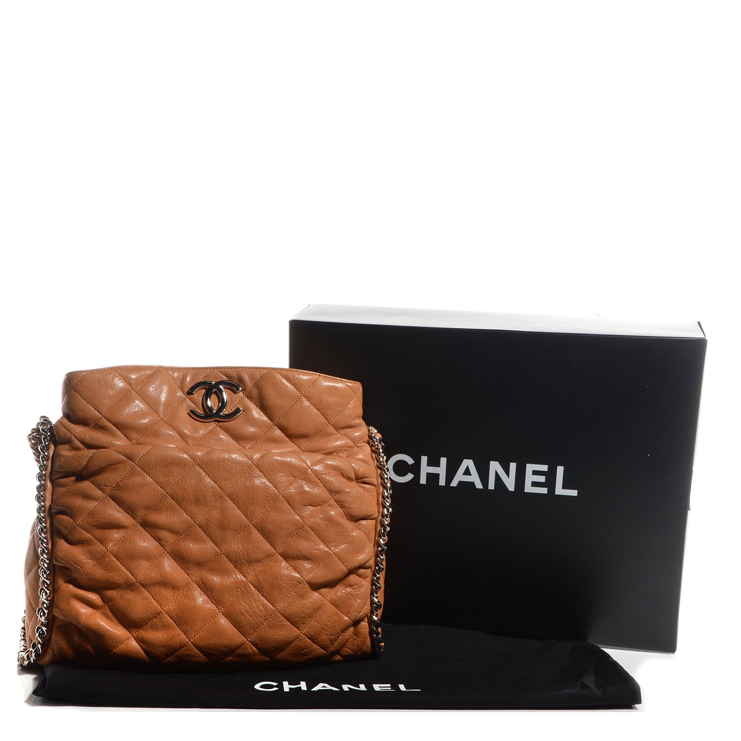 Chanel Washed Lambskin Chain Around Hobo Beige 5 of 8