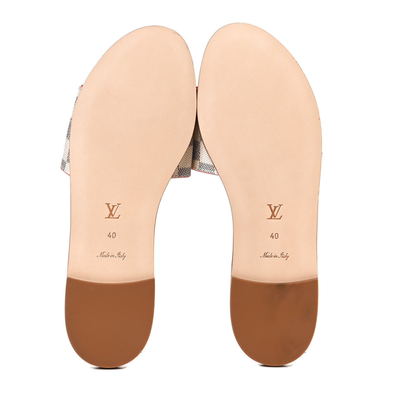 Louis Vuitton Damier Azur Lock It Flat Mule 40 Rose Clair 7 of 10