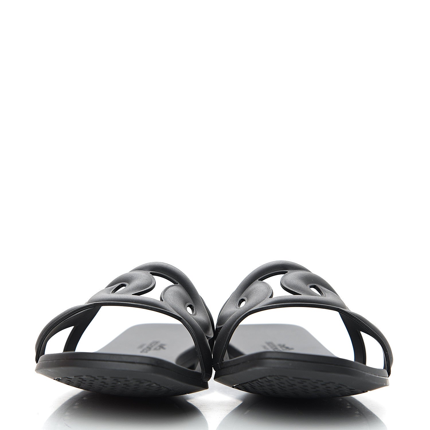 Hermes Rubber Aloha Sandals 38 Black 4 of 9
