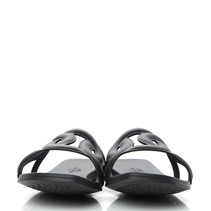 Hermes Rubber Aloha Sandals 38 Black 4 of 9