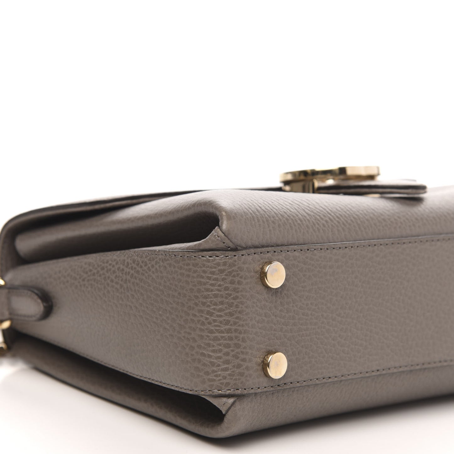 Dollar Calfskin Interlocking G Top Handle Shoulder Bag Loess