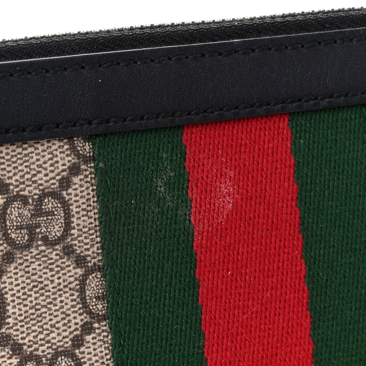 GG Supreme Monogram Web Messenger Bag Black