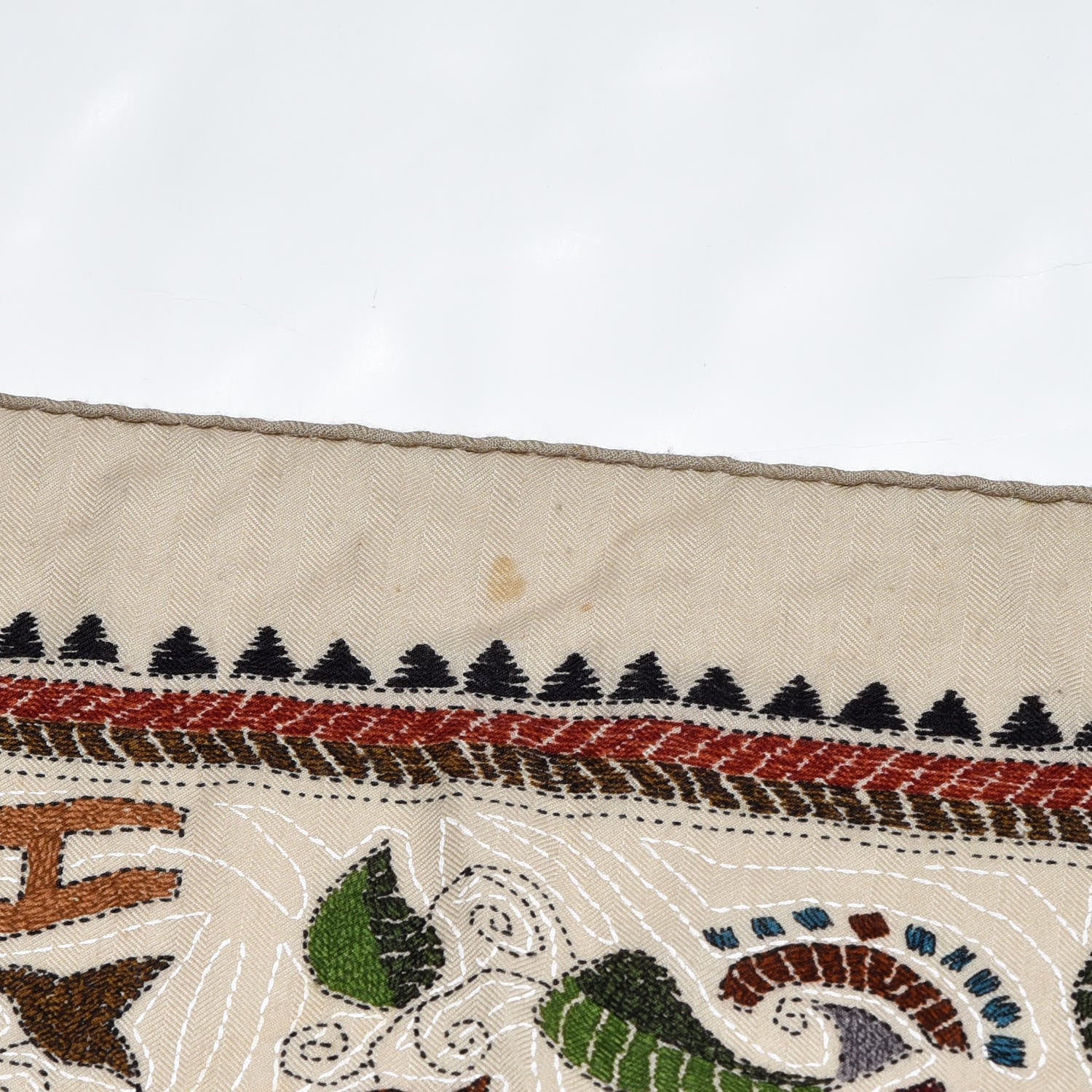 Hermes Cashmere Silk Carre Kantha Shawl 140 5 of 9