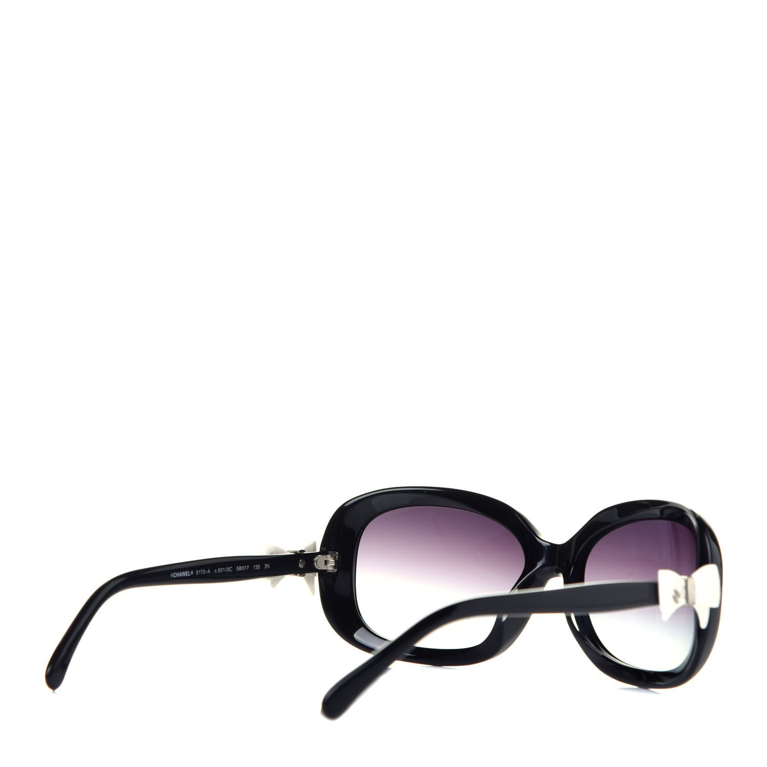 Chanel CC Bow Sunglasses 5170 Black 4 of 7