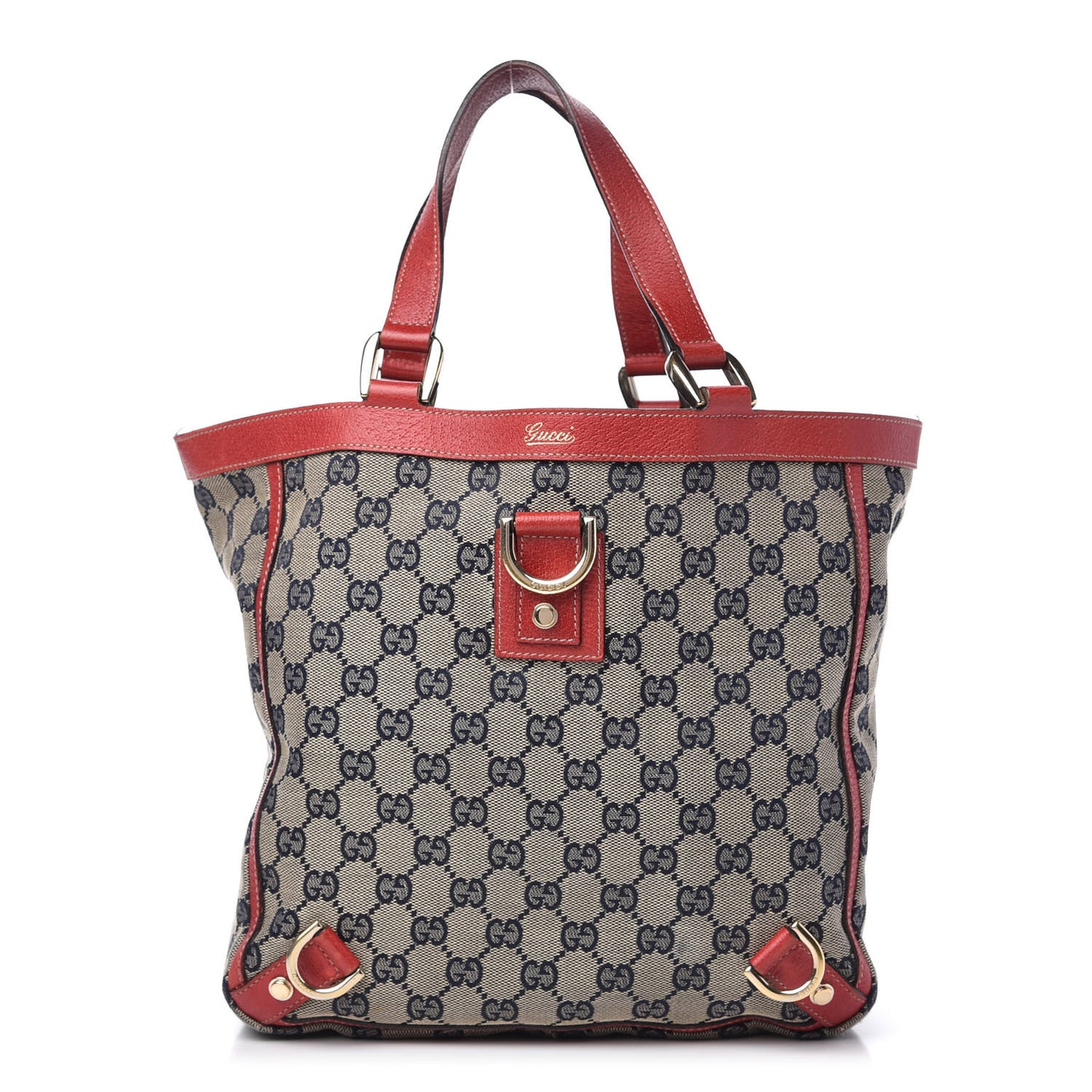 Monogram Small Abbey Tote Navy Red