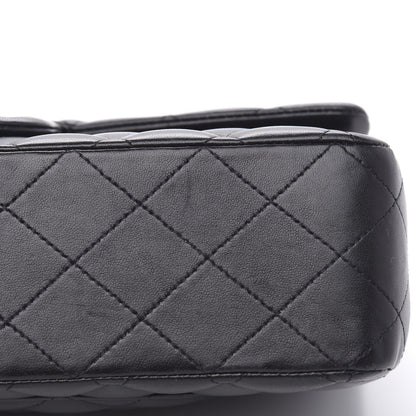 Chanel Lambskin Quilted Medium Double Flap Black 11 of 15