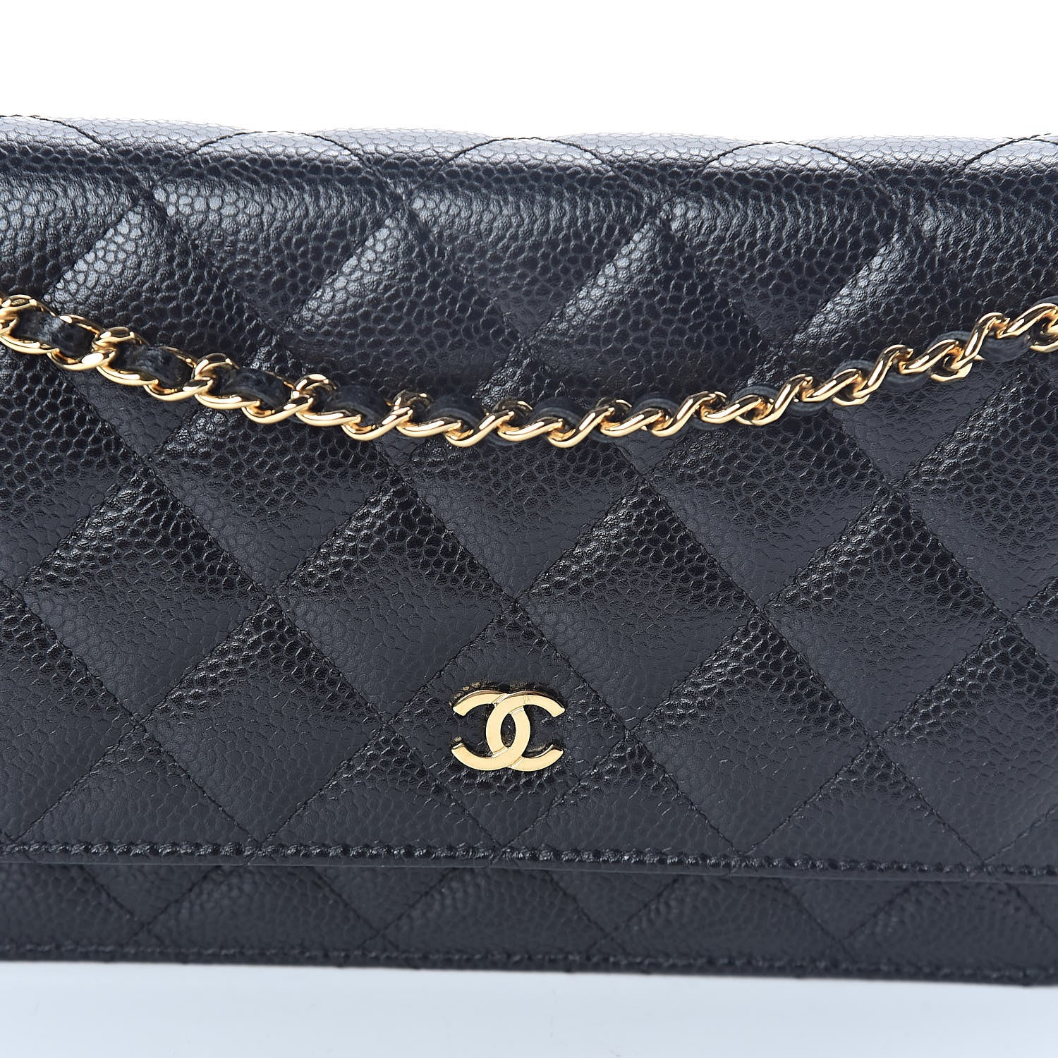 Chanel Caviar Quilted Wallet On Chain WOC Black 9 of 12