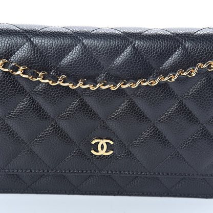 Chanel Caviar Quilted Wallet On Chain WOC Black 9 of 12