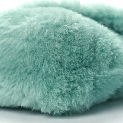 Saint Laurent Shearling Quilted Monogram Loulou Puffer Pouch Clutch Iced Mint 8 of 8