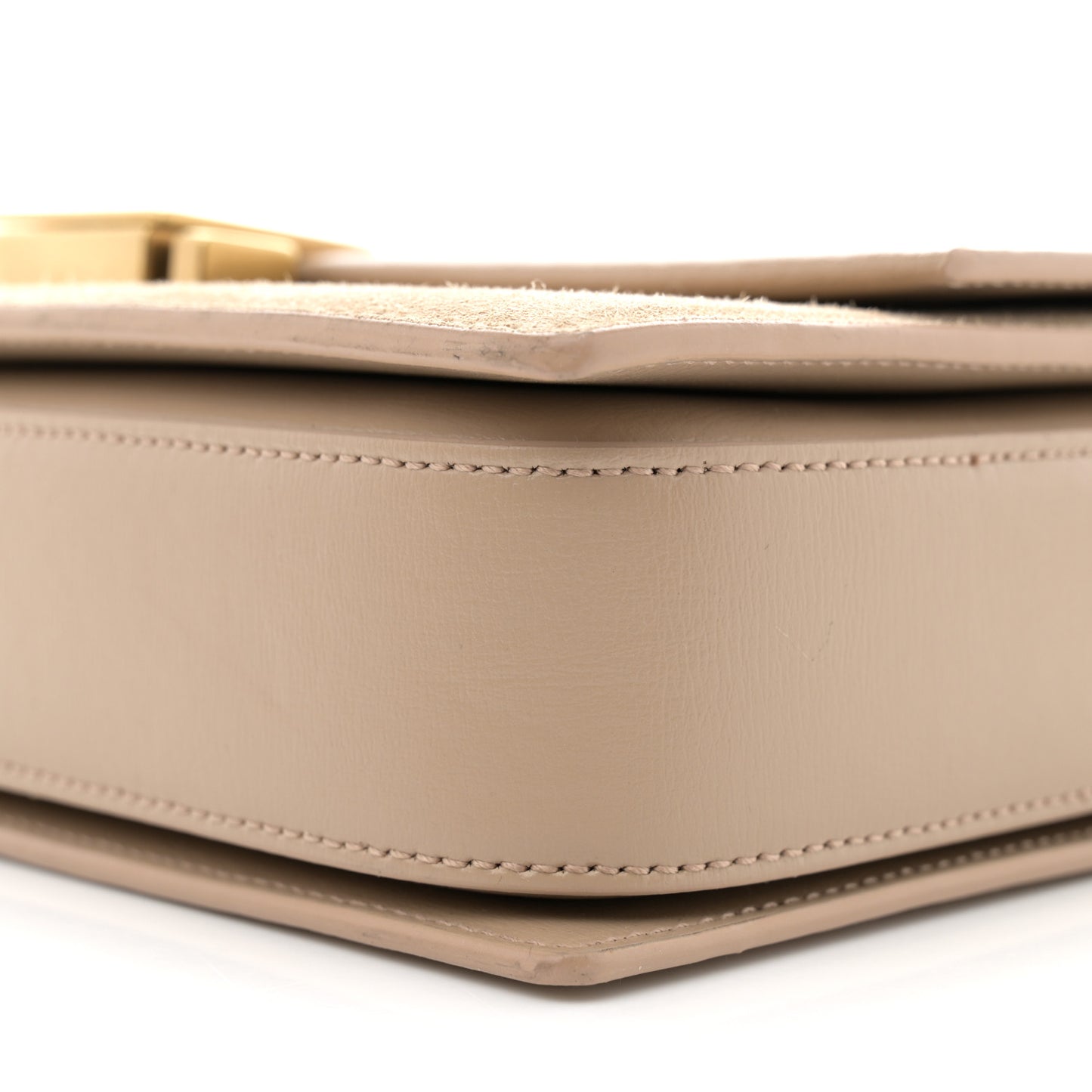 Smooth Calfskin Suede Medium Bellechasse Bag Beige