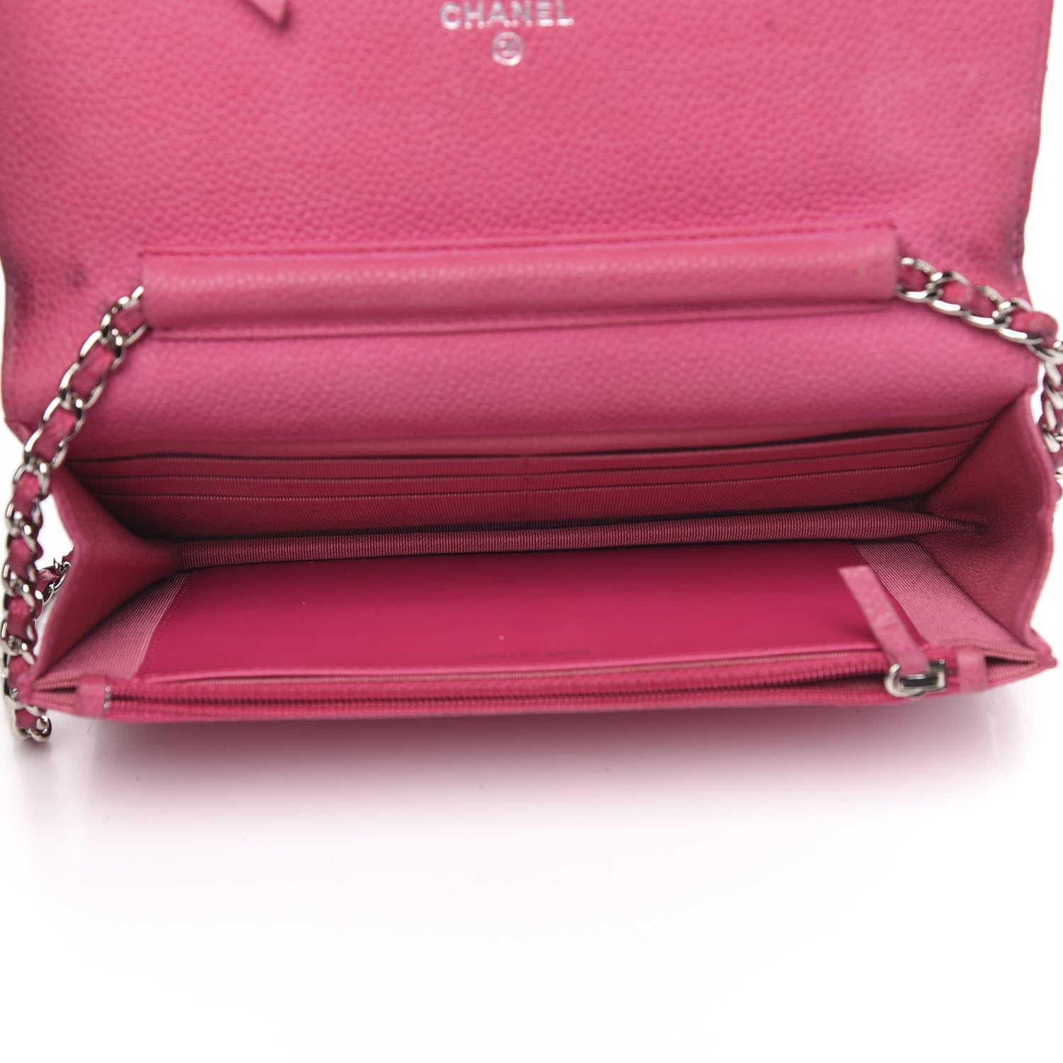 Chanel Iridescent Caviar Quilted Wallet on Chain WOC Pink 5 of 15