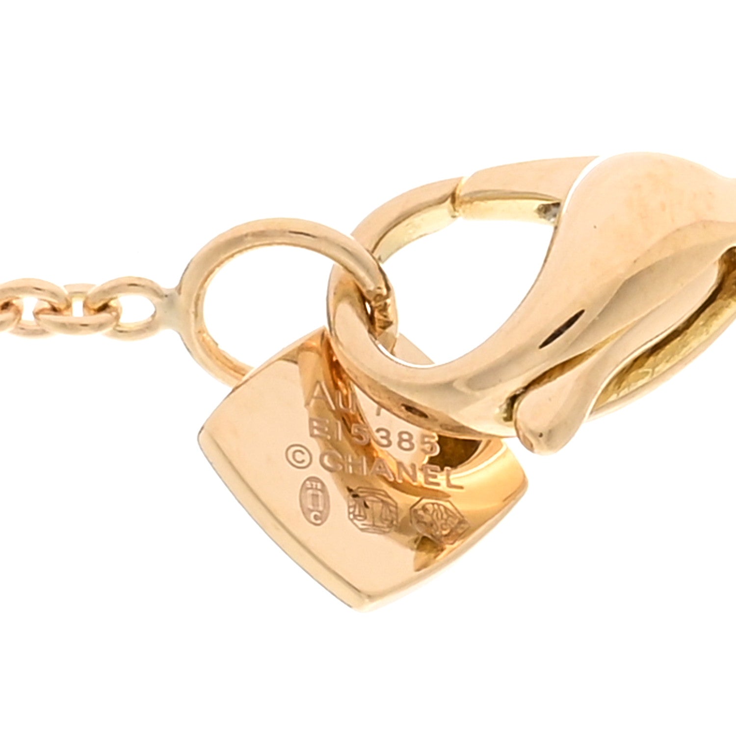 Chanel 18K Yellow Gold Coco Crush Round Pendant Necklace 4 of 5
