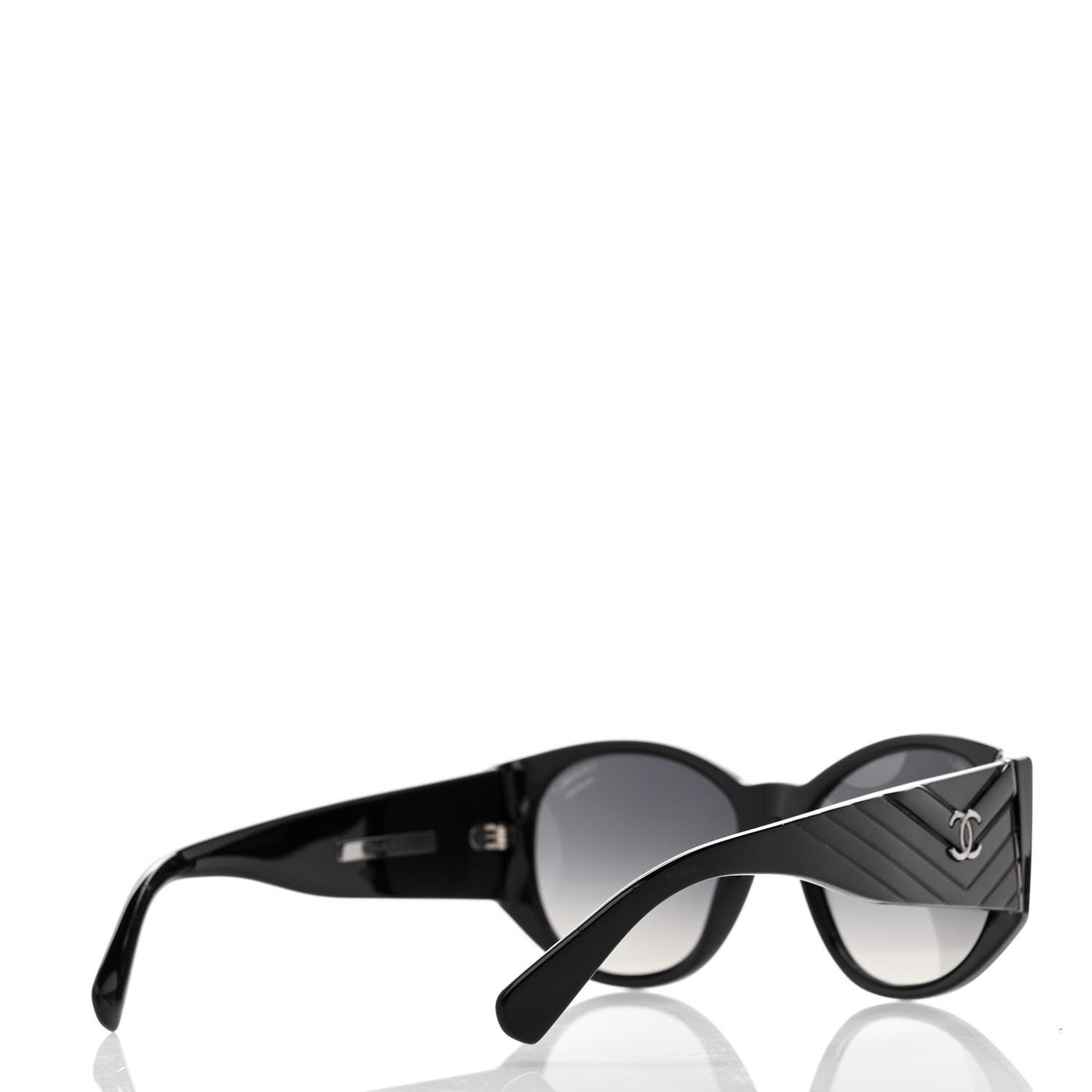 Acetate Polarized Oval Sunglasses 5411-A Black