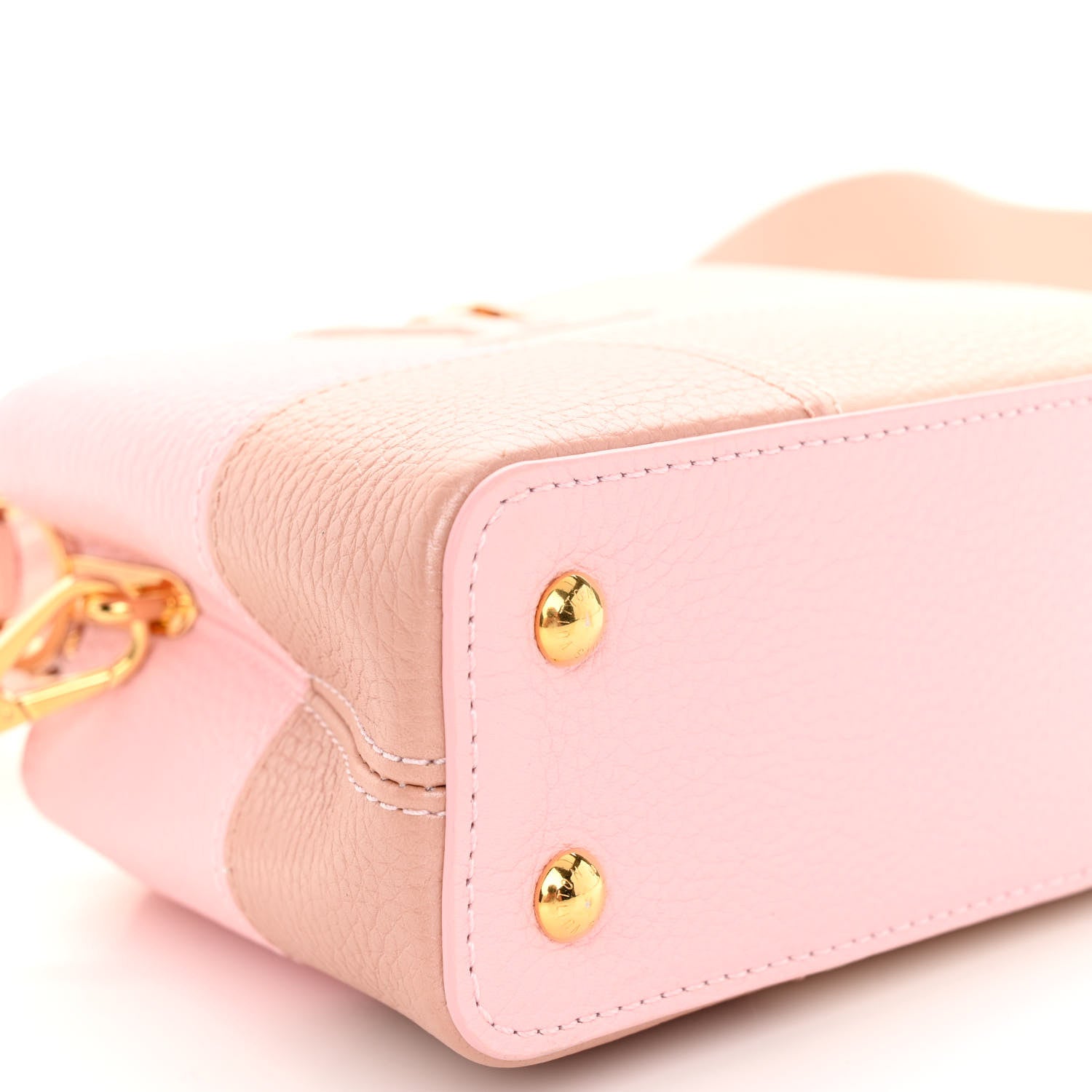 Louis Vuitton Taurillon Karung Patchwork Mini Capucines Pink 8 of 9