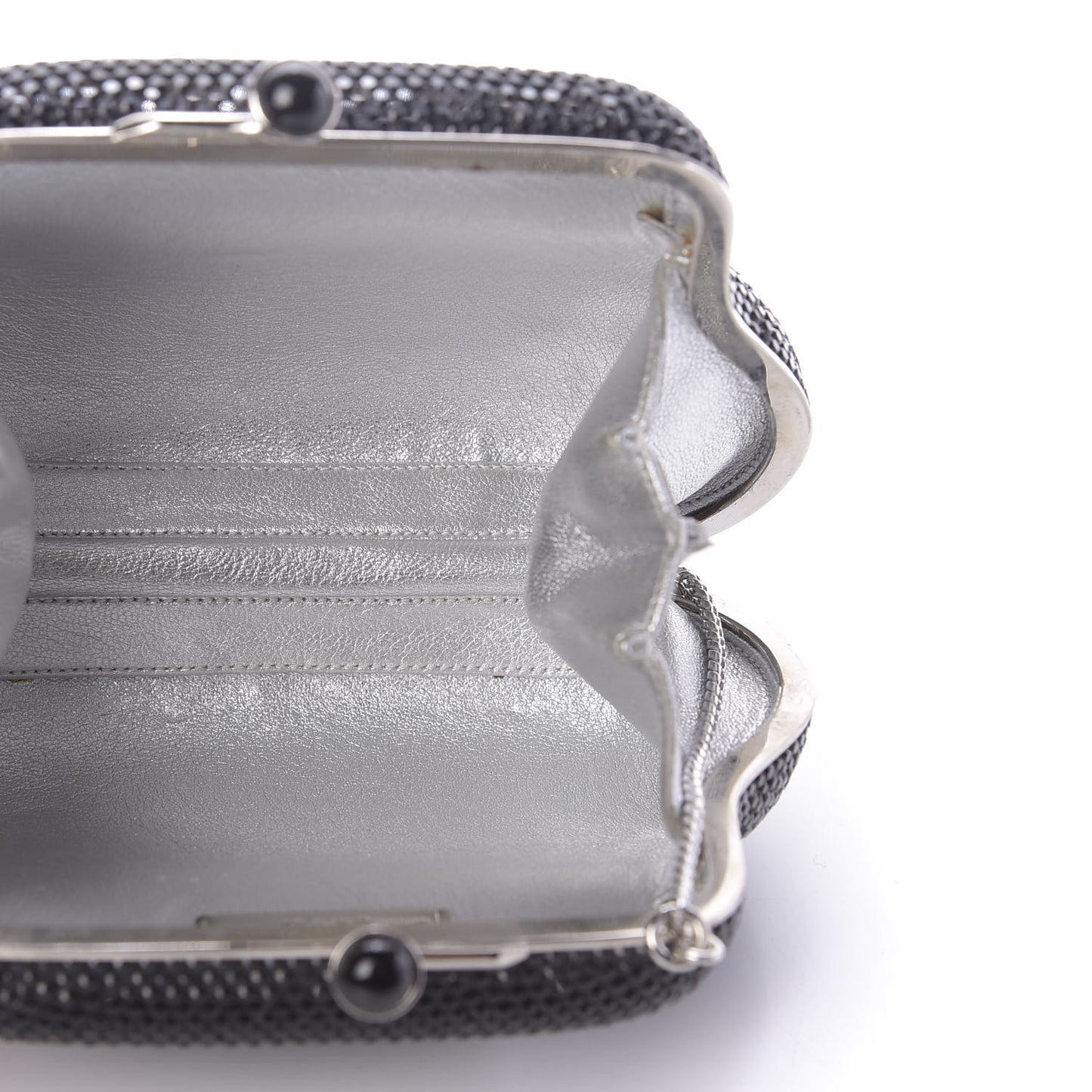 Swarovski Crystal Minaudiere Clutch Black