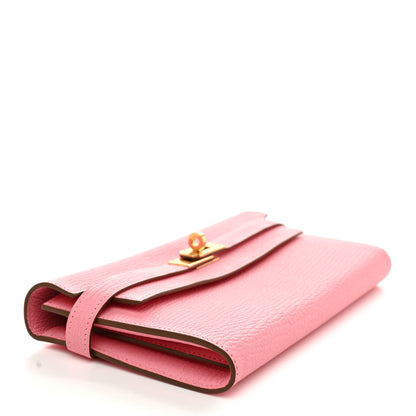 Hermes Chevre Mysore Kelly Longue Wallet Rose Confetti 4 of 10