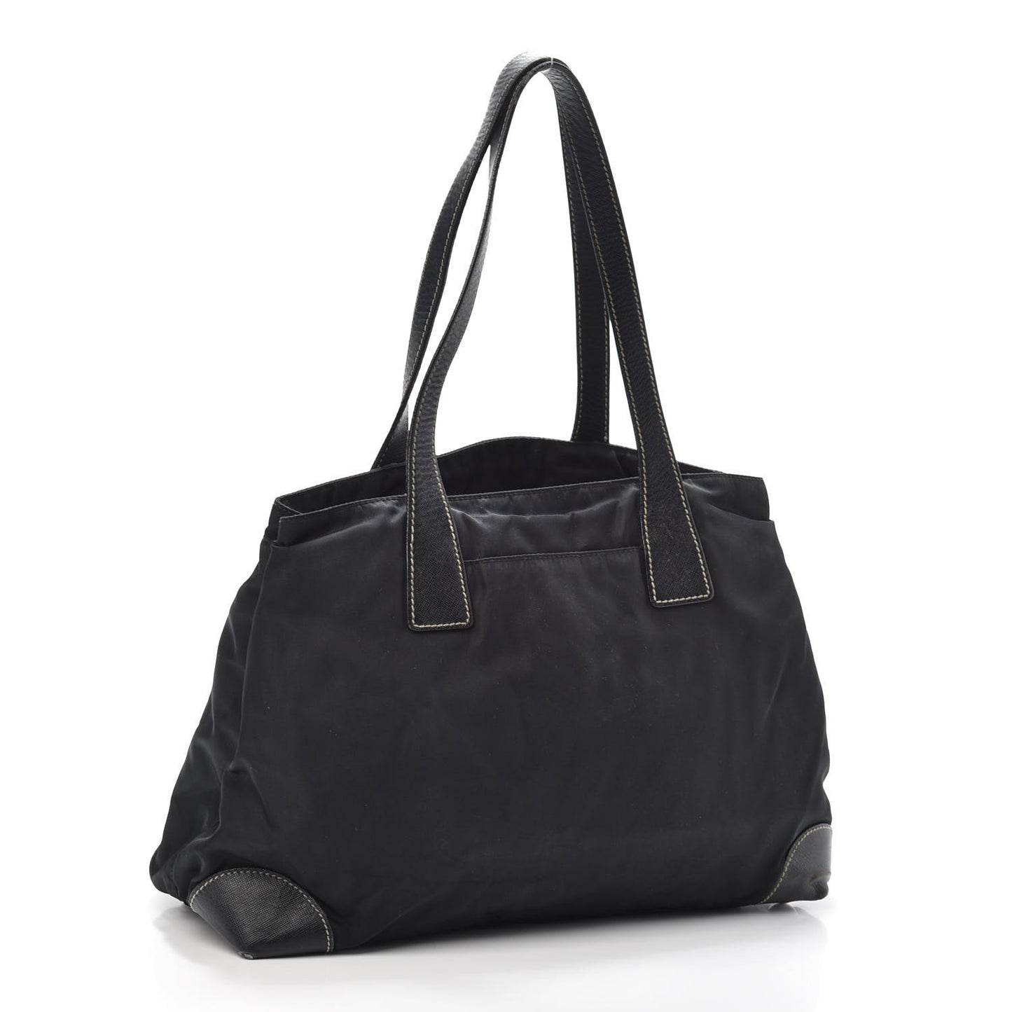 Tessuto Nylon Saffiano Tote Black